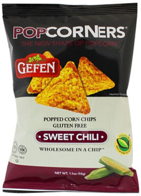 Gefen Popcorners Sweet Chili Popped Corn Chips, 1.1 oz