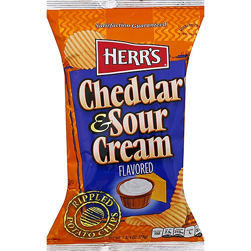 Herr's Foods Inc. Cheddar Sour Cream & Onion Potato Chips, 2.75 oz