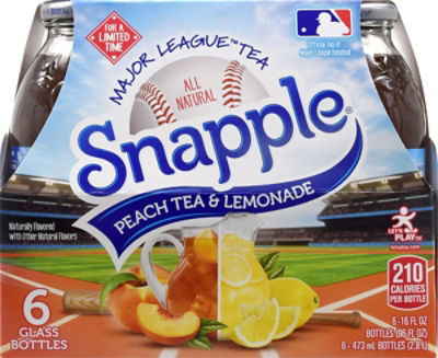 Snapple Peach Lemonade - 6 Pack, 96 fl oz