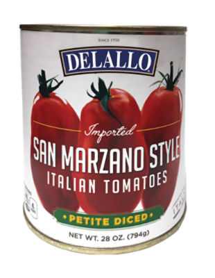 DeLallo San Marzano Style Petite Diced Italian Tomatoes, 28 oz