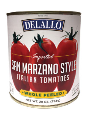 DeLallo San Marzano Style Whole Peeled Italian Tomatoes, 28 oz