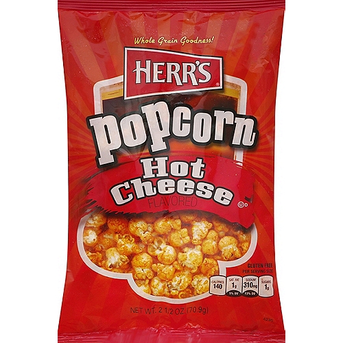 Herr's Hot Cheese Flavored Popcorn, 2 oz