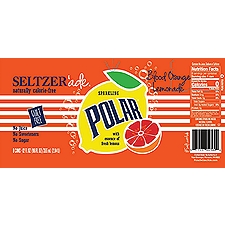 Polar Sparkling Blood Orange Lemonade, Seltzer'ade, 96 Fluid ounce