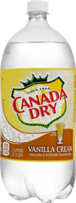 Canada Dry Vanilla Cream Soda, 2 L Bottle, 2 litre