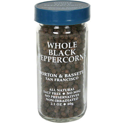 Morton & Bassett Whole Black Peppercorn, 2.1 oz