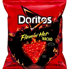 Doritos Flamin' Hot Nacho Flavored, Tortilla Chips, 1 Ounce
