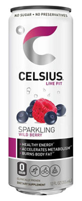 CELSIUS Sparkling Wild Berry, Functional Essential Energy Drink 12