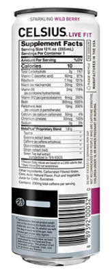  CELSIUS Sparkling Wild Berry, Functional Essential Energy  Drink 12 Fl Oz (Pack of 12) : Soda Soft Drinks : Grocery & Gourmet Food