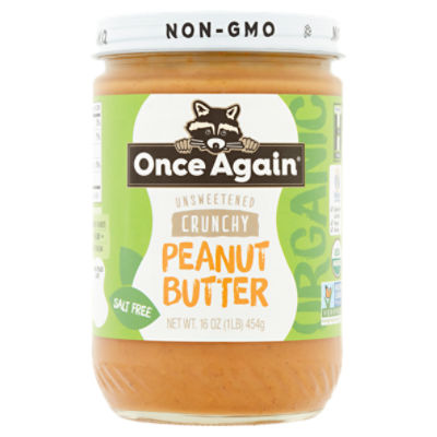 Once Again Organic Unsweetened Crunchy, Peanut Butter