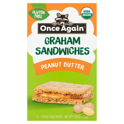 Once Again Peanut Butter Graham Sandwiches, 1.59 oz, 5 count