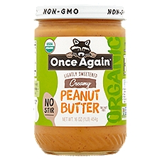 Once Again Lightly Sweetend Creamy Peanut Butter, 16 oz