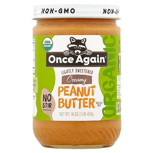 Once Again Lightly Sweetend Creamy Peanut Butter, 16 oz