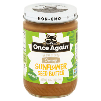 Once Again Unsweetened Creamy Sunflower Seed Butter, 16 oz