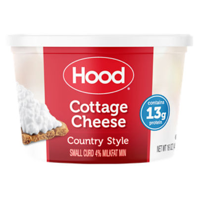 Hood Country Style Small Curd 4% Milkfat Min Cottage Cheese, 16 oz