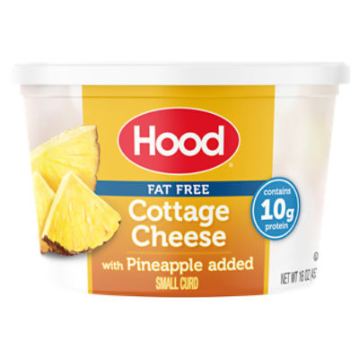 Hood Fat Free Cottage Cheese with Pineapple, 16 oz