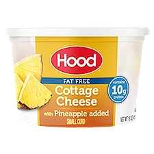 Hood Small Curd Fat Free Cottage Cheese with Pineapple Added, 16 oz
