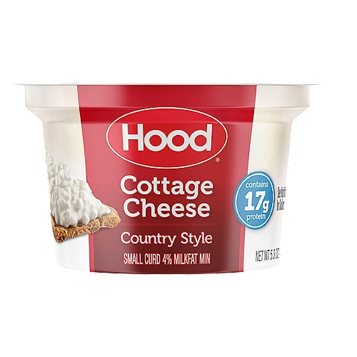 Hood Country Style Small Curd 4% Milkfat Min Cottage Cheese, 5.3 oz