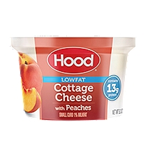 Hood Small Curd 4% Milkfat Min Lowfat Cottage Cheese with Peaches, 5.3 oz