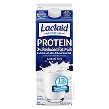 Lactaid Lactose Free Protein 2% Reduced Fat Milk, 52 fl oz, 52 Fluid ounce