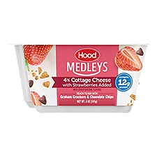 Hood Medleys 4% Cottage Cheese with Strawberries Added, 5 oz