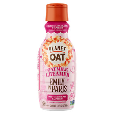 Planet Oat Emily in Paris Dairy Free White Chocolate Raspberry Oatmilk Creamer, 32 fl oz