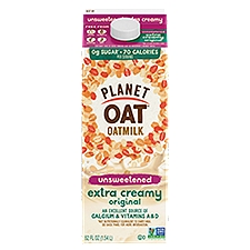 Planet Oat Unsweetened Extra Creamy Oatmilk, 52 oz
