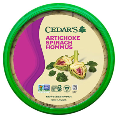 Cedar's Artichoke Spinach Hommus, 8 oz