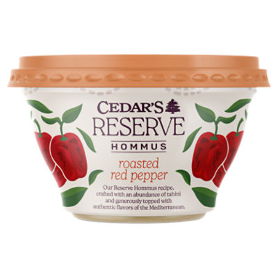 Cedar's Reserve Roasted Red Pepper Hommus, 10 oz