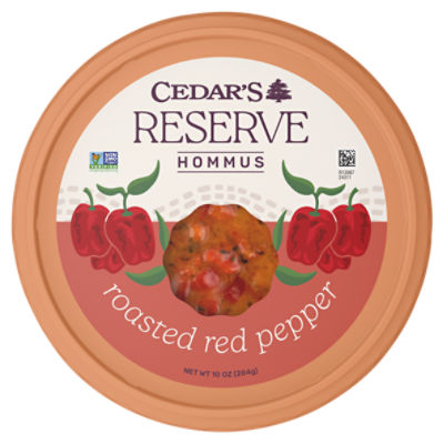Cedar's Reserve Roasted Red Pepper Hommus, 10 oz