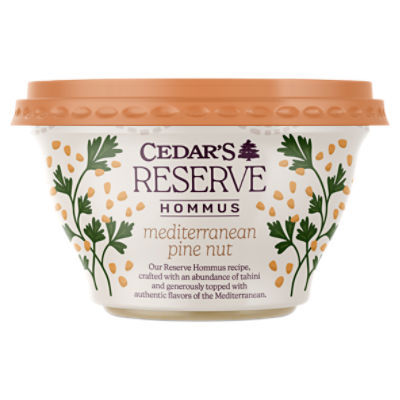 Cedar's Reserve Mediterranean Pine Nut Hommus, 10 oz