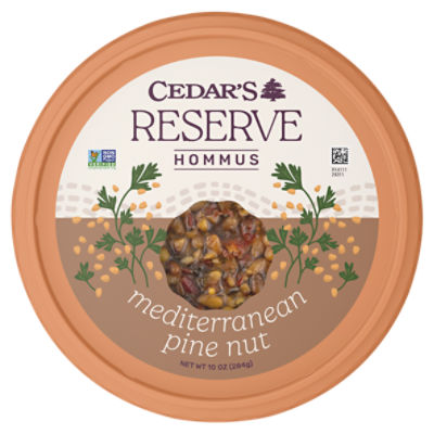 Cedar's Reserve Mediterranean Pine Nut Hommus, 10 oz