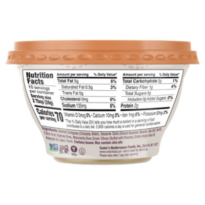 Cedar's Reserve Olive Tapenade Hommus, 10 oz