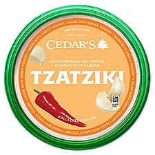 Cedar's Mediterranean Hot Pepper and Garlic Tzatziki with Harissa!, 12 oz