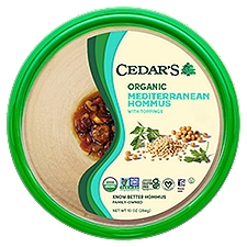 Cedar's Organic Mediterranean with Toppings, Hommus, 10 Ounce