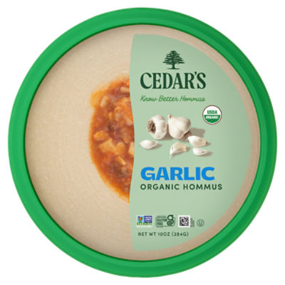 Cedar's Garlic Organic Hommus, 10 oz