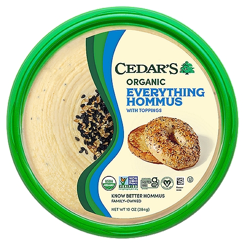 Cedar's Organic Everything Hommus with Toppings, 10 oz