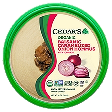 Cedar's Organic Balsamic Caramelized Onion with Toppings, Hommus, 10 Ounce