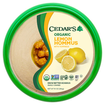 Cedar's Organic Lemon Hommus, 10 oz