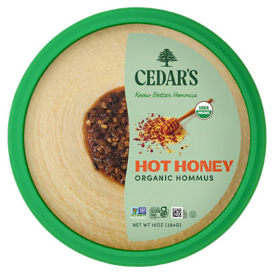 Cedar's Hot Honey Organic Hommus, 10 oz
