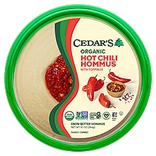 Cedar's Organic Hot Chili Hommus with Toppings, 10 oz