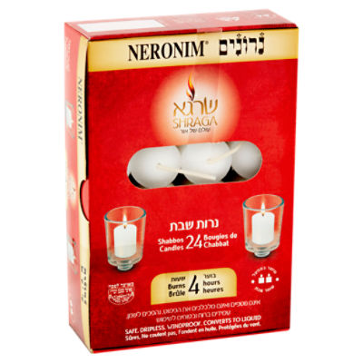 Shraga Neronim Shabbos Candles, 24 count, 10 oz