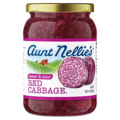 Aunt Nellie's Sweet & Sour Red Cabbage, 16 oz, 16 Ounce