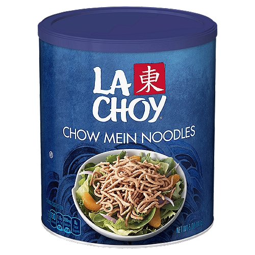 Since 1922, La Choy has delivered Asian-inspired ingredients, helping people prepare quick and delicious meals for their families with confidence. La Choy products give you the confidence you need to bring Asian flavor to your kitchen. Add a touch of Asian-inspired flavor to your favorite recipes with La Choy Chow Mein Noodles. La Choy Chow Mein Noodles are quick-cooked, so they're always light and crunchy. Combine La Choy Chow Mein Noodles with salads, meals, and desserts for a fresh and easy way to add texture and Asian-inspired flavor. Open a can of La Choy Chow Mein Noodles and transform a simple salad or soup into something special. A 5 Ounce can of La Choy Chow Mein Noodles contains 0 trans fats and 130 calories per serving.