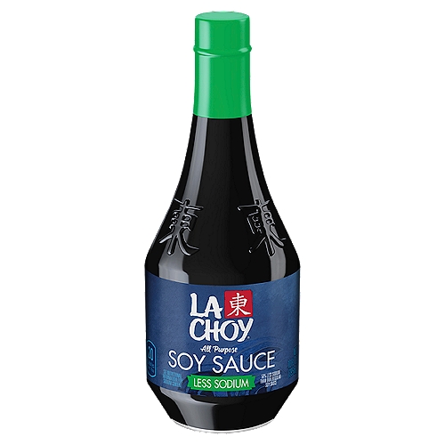 Since 1922, La Choy has delivered Asian-inspired ingredients, helping people prepare quick and delicious meals for their families with confidence. La Choy Lite Soy Sauce is full of flavor, with half the sodium of regular La Choy soy sauce. An essential, all-purpose sauce, La Choy Lite Soy Sauce adds a burst of authentic Asian flavor to a variety of dishes. Add a touch of La Choy Lite Soy Sauce to a simple stir-fry, or sprinkle it over rice for a quick, delicious meal. La Choy Lite Soy Sauce provides the same distinctive flavor with less sodium. Each 10 Ounce bottle of La Choy Lite Soy Sauce contains 20 calories and 0 grams of fat per serving.