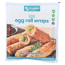 Franklin Farms Vegan, Egg Roll Wraps, 16 Ounce