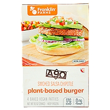 Franklin Farms A9Ω Burger, Smoked Salsa Chipotle Plant-Based, 10 Ounce