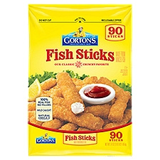 Gorton's Crunchy Breaded Fish Sticks Cut from Real Fish, Wild Caught Fish with Panko Breadcrumbs