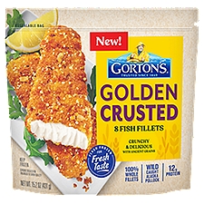 Gorton's Golden Crusted Fish 100% Whole Fillets, Wild Caught Alaskan Pollock