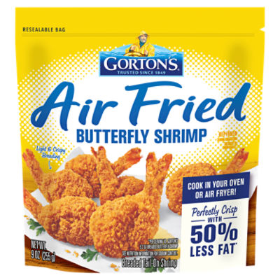 Gorton's Air Fried Butterfly Shrimp 100 Whole Shrimp, Breaded TailOn
