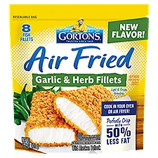 Gorton's Air Fried Fish 100% Whole Fillets, Wild Caught Fish, Frozen, 8 Count, 15.2 Ounce, 15.2 Ounce